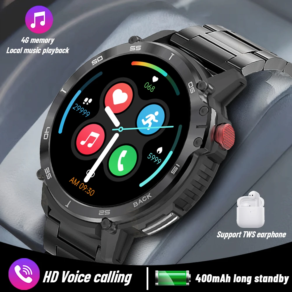 

New Smart Watch Men 4G ROM Local Music Playback 1.60" Display Voice Call Sports Outdoor Watches IP68 Waterproof Smartwatch Men