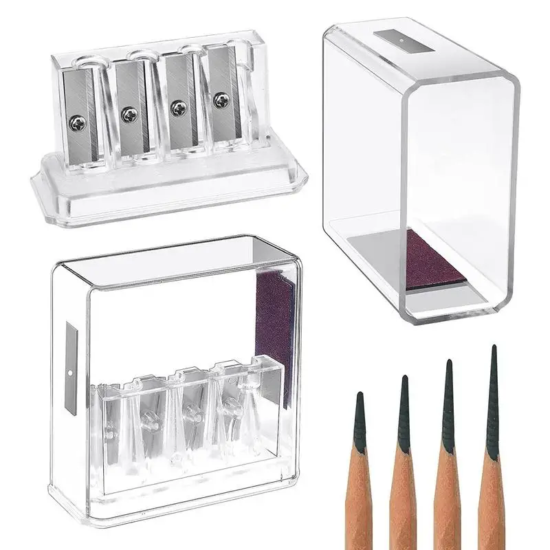 Sharpener With Lid For Charcoal Pencil Sketch Pencils Drawing