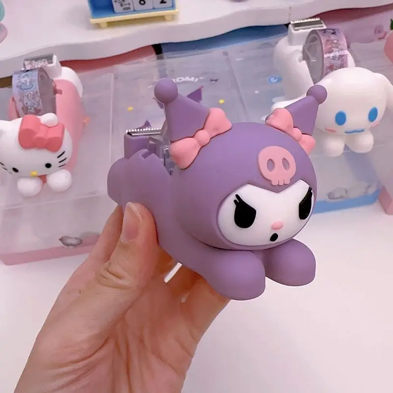 Милый резак для ленты Kuromi Kawaii Sanrio аниме Mymelody Cinnamoroll маленькая клейкая бумага