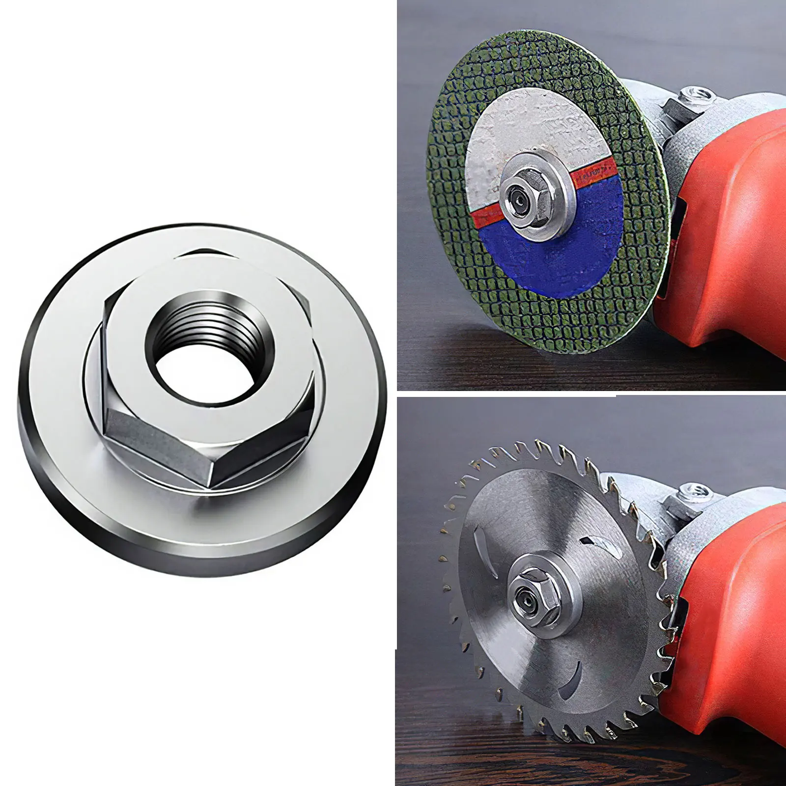 

2pcs 100 Angle Grinder Pressure Plate Modified Splint Stainless Steel Locking Nuts Kit Plate Cover Hexagon Nut Accessories