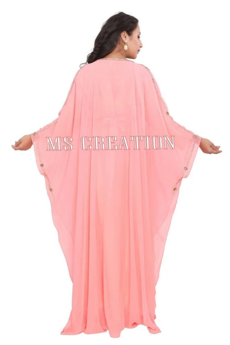 Дубай Кафтан жоржетт арабский фантазийный Тауб исламское элегантное платье 56