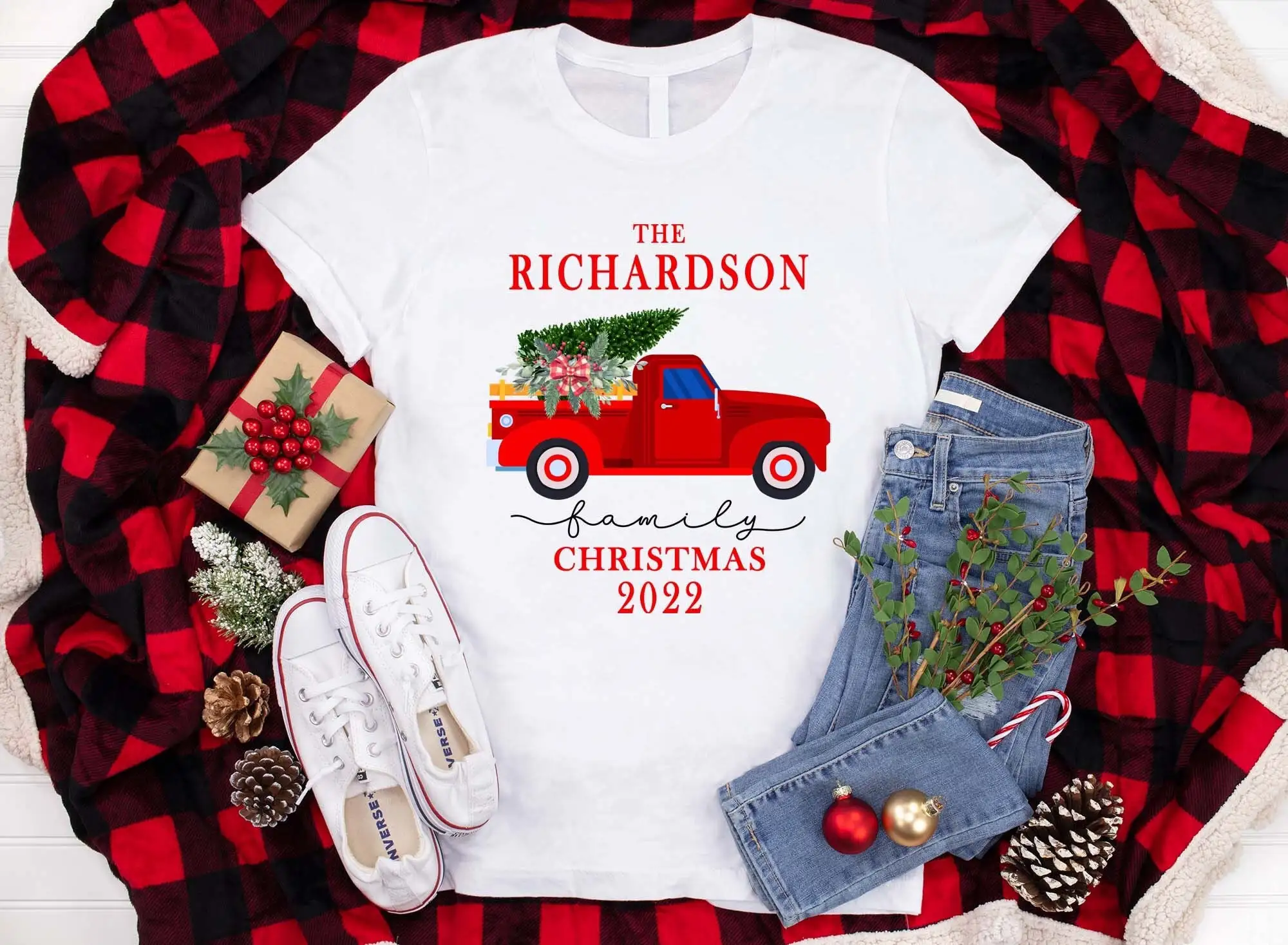 Рождественская футболка на заказ с изображением снеговика для семейного отпуска