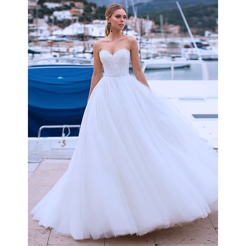 Женское свадебное платье без бретелек элегантное бальное невесты наряды для