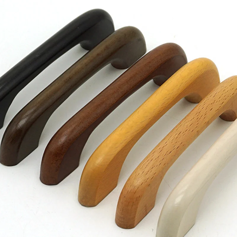

Simple Wooden Handles For Cabinet Wardrobe Drawer Handles Drawer Dresser Door Knobs Cupboard Knob Kitchen Furniture Handle