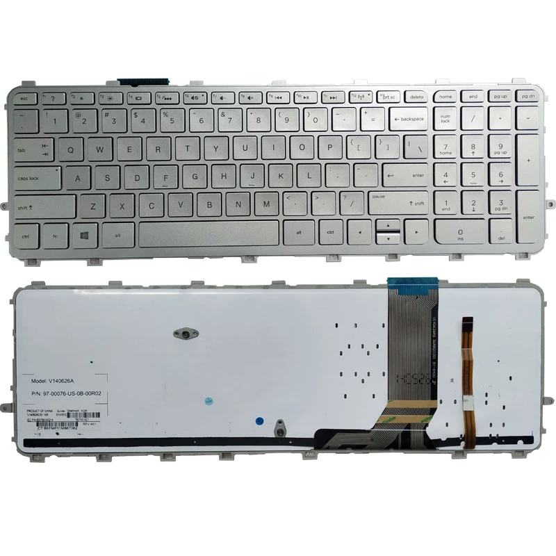 Новая клавиатура для ноутбука US HP ENVY M6-N M6-N012DX M6-N010DX m6-n015dx 760743-001 V140626A с серебристой