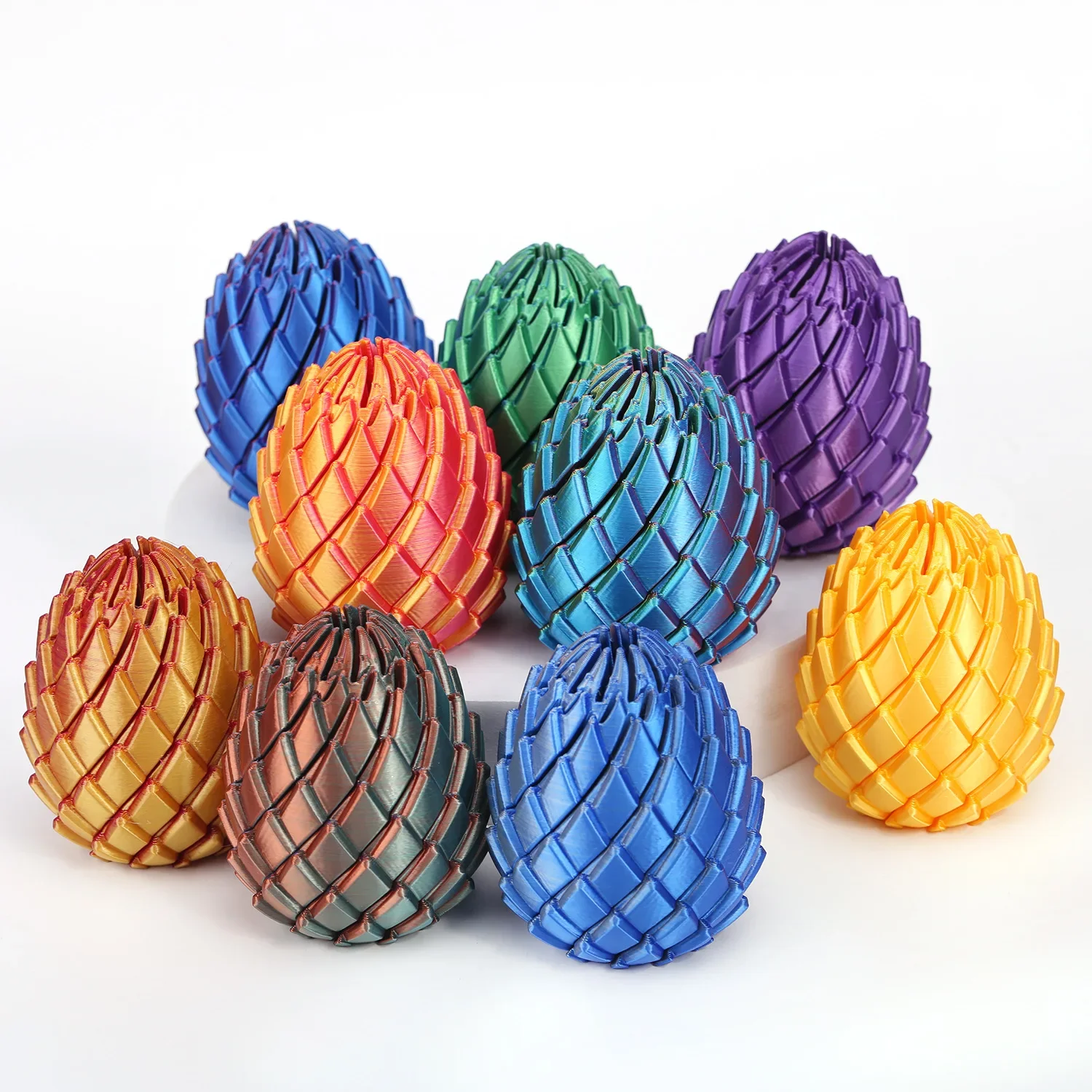 3D-печатная игрушка-антистресс «Яйцо дракона» с вращающимся градиентным механизмом, креативное украшение для стола, подарок для снятия тревоги (art.: 3920db77093aa) - 3920db77093aa