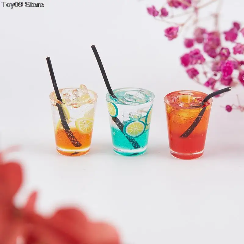 

2/3PCS 1/12 Dollhouse Miniature Accessories Mini Resin Simulation Drink Model Toy 15*13*9mm