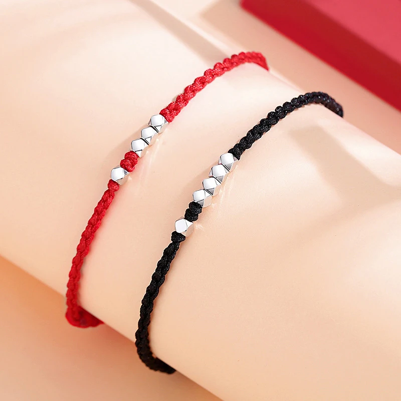 Плетеный браслет ручной работы из веревки для мужчин и женщин простая пара