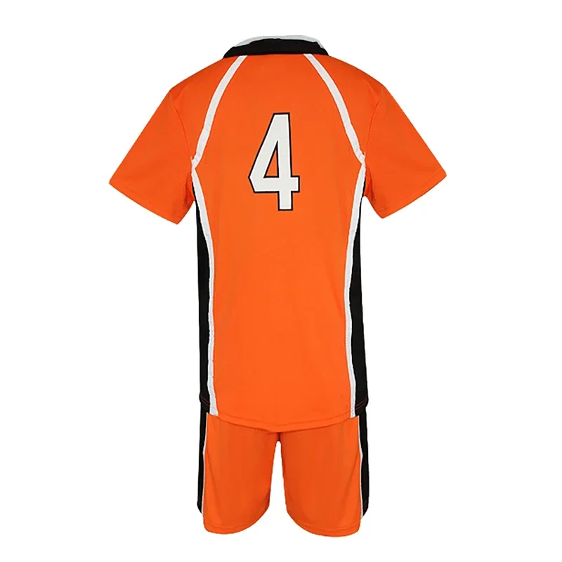 Новинка 2025 года топ Haikyuu No 4 Nishinoya Yuu оранжевая рубашка и брюки спортивная одежда