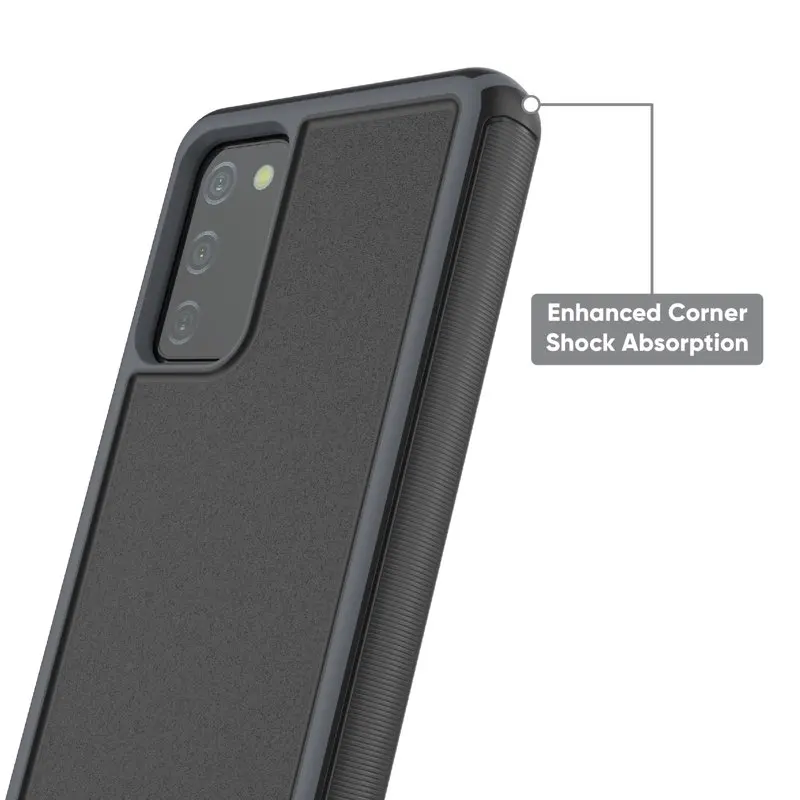 2023 new for Slim Rugged Phone Case for Samsung Galaxy A03s - Black/Gray