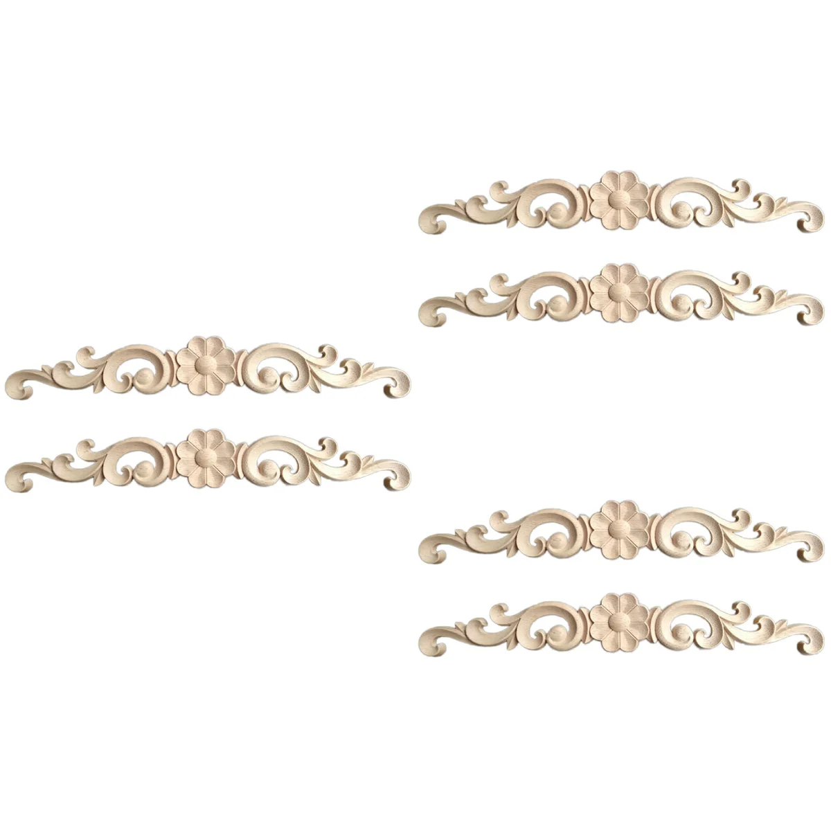 

3x Onlay Decorations Decorative Furniture Corner Frame Carved Onlay Carved Onlay Appliques for Furniture