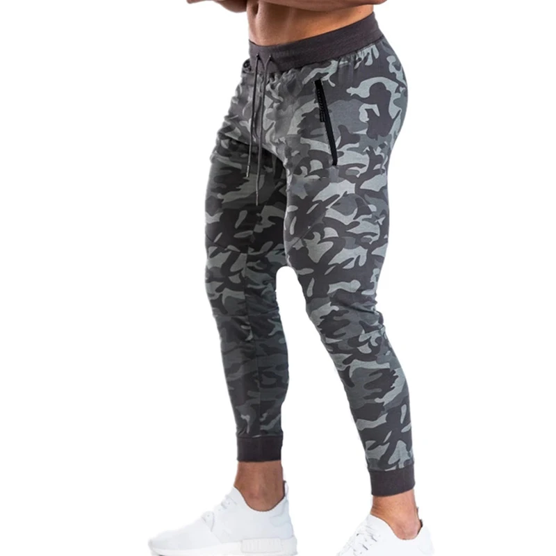 

Men's Camouflage Sports Pants Muscle Fitness New Outdoor Running Small Foot Exercise Pants Casual Versatile Trend Straight Pants