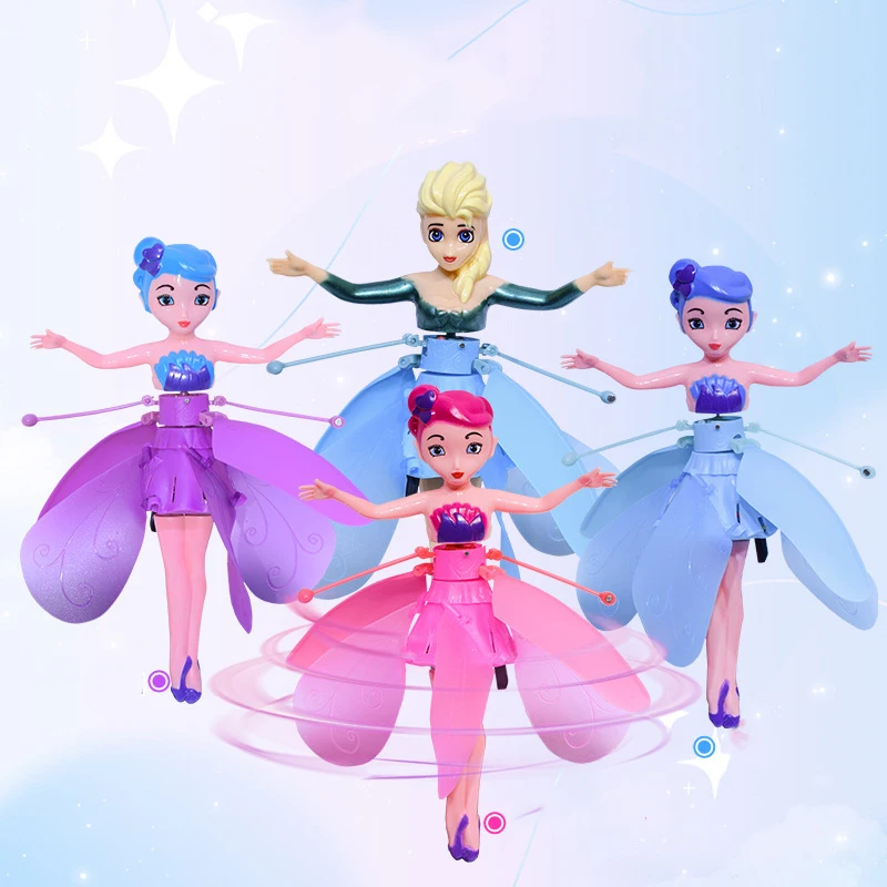 Frozen Princess Gesture Sensing Fairy Aircraft Intelligent Levitation Fairy Light Flying Fairy Toys Christmas and New Year Gifts