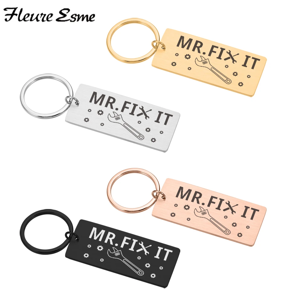

Personalized Gifts for Dad Customized Name Keyring Key Chains Gift for Father Pretty Father's Day Keychain Gifts From Son