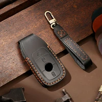 leather key cover case holder fit for mercedes benz e class s class e200 e260 e300 e320 amg e200l e300l e320l e400 e43