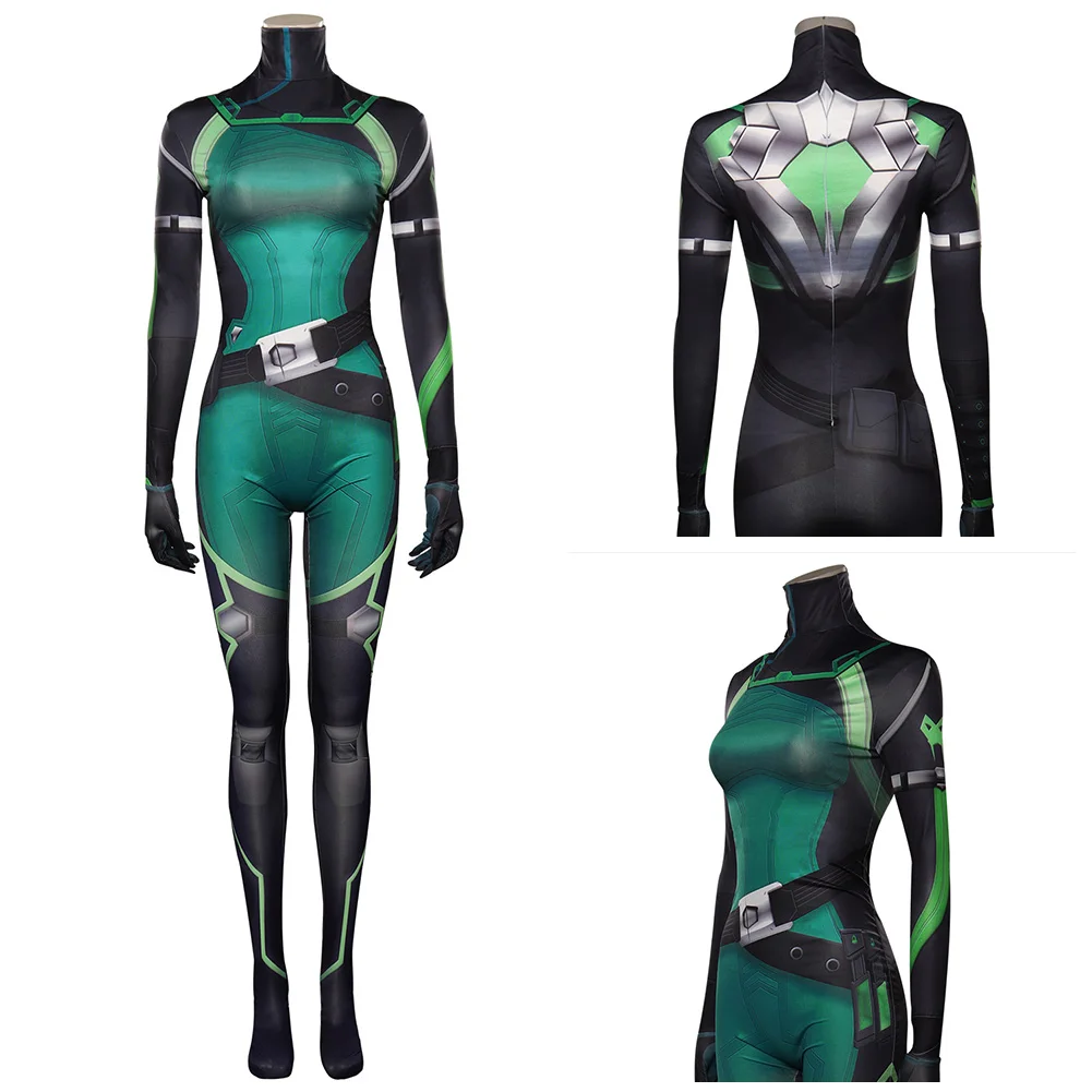 

VALORANT Viper косплей костюм комбинезон наряды Хэллоуин Карнавальный Костюм