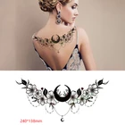 Водостойкая Временная тату-наклейка Мандала Лотос хной талия грудь на спине тату для груди флэш-тату искусственные татуировки для женщин