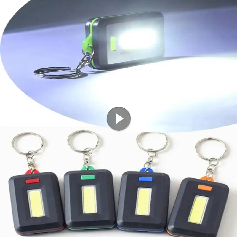

1 шт. минисветильник светодиодный фонарик, портативный фонарик-брелок с COB матрицей, фонарик для экстренного освещения, кемпинга, лампа с режимом освещения, 3 режима, внешние инструменты