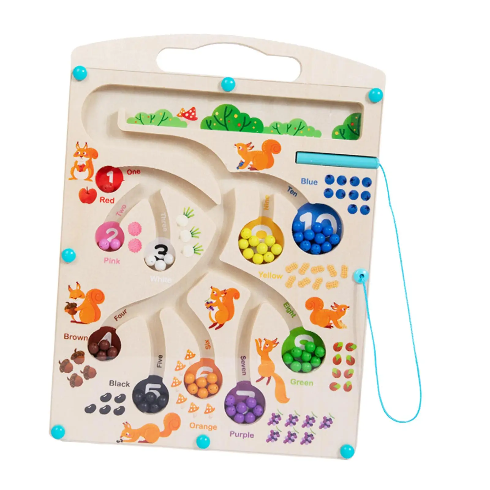 

Wooden Magnet Puzzle Game Board Montessori for 3 4 5 Years Old Children Gift