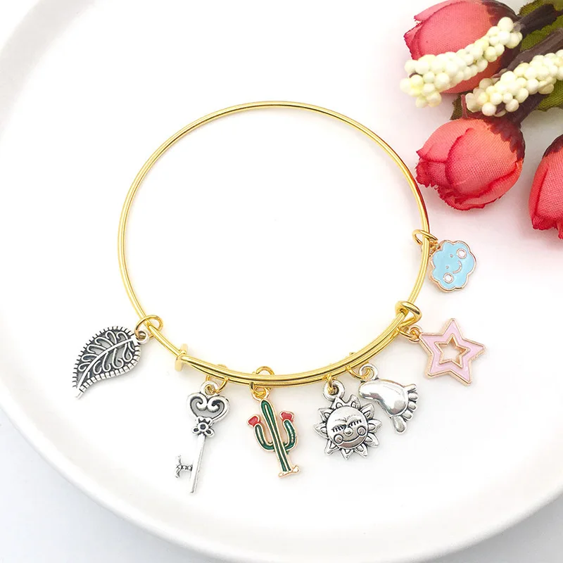 DIY Bracelet Kit Jewelry Making Accessories Set 925 Sliver Color Kid Handmade Pendant Charms Bracelets Women Girl Birthday Gift