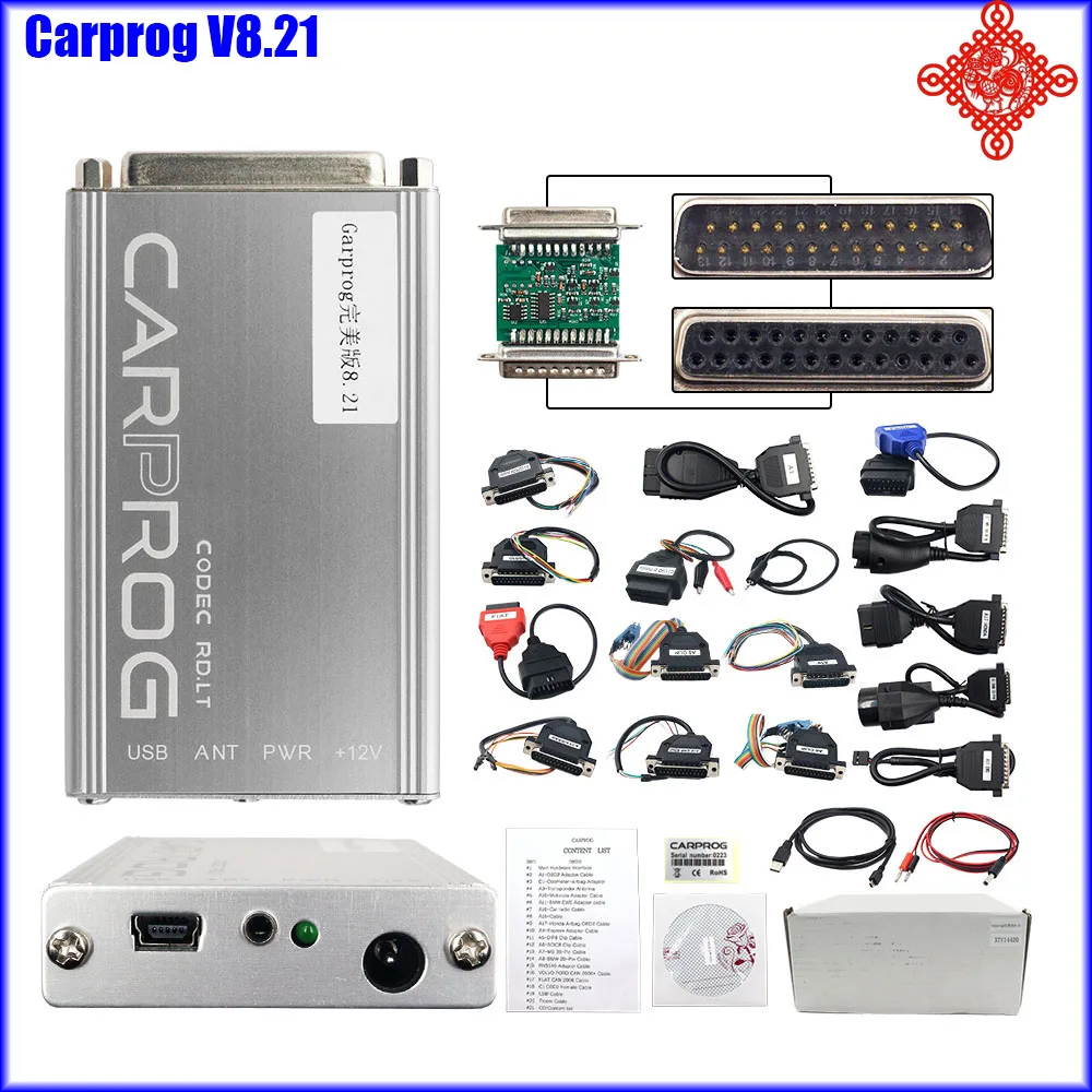 Автомобильный программатор Carprog V10.93 V10.05 V8.21 для подушек безопасности/радио/IMMO |