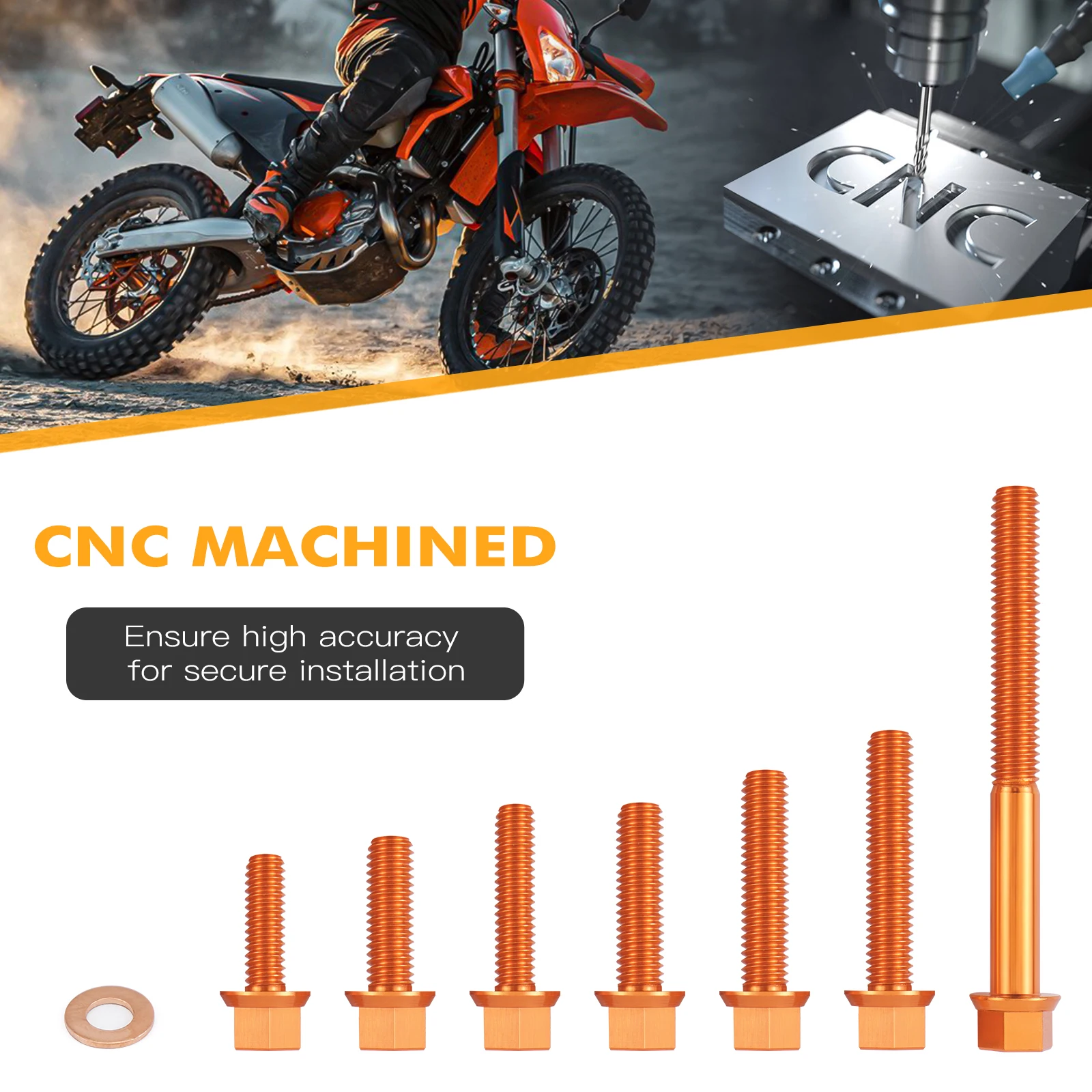 NICECNC для KTM EXC 300 250 XCW 2020 2021 2022 M5 M6 Комплект болтов двигателя Винты крышки водяного