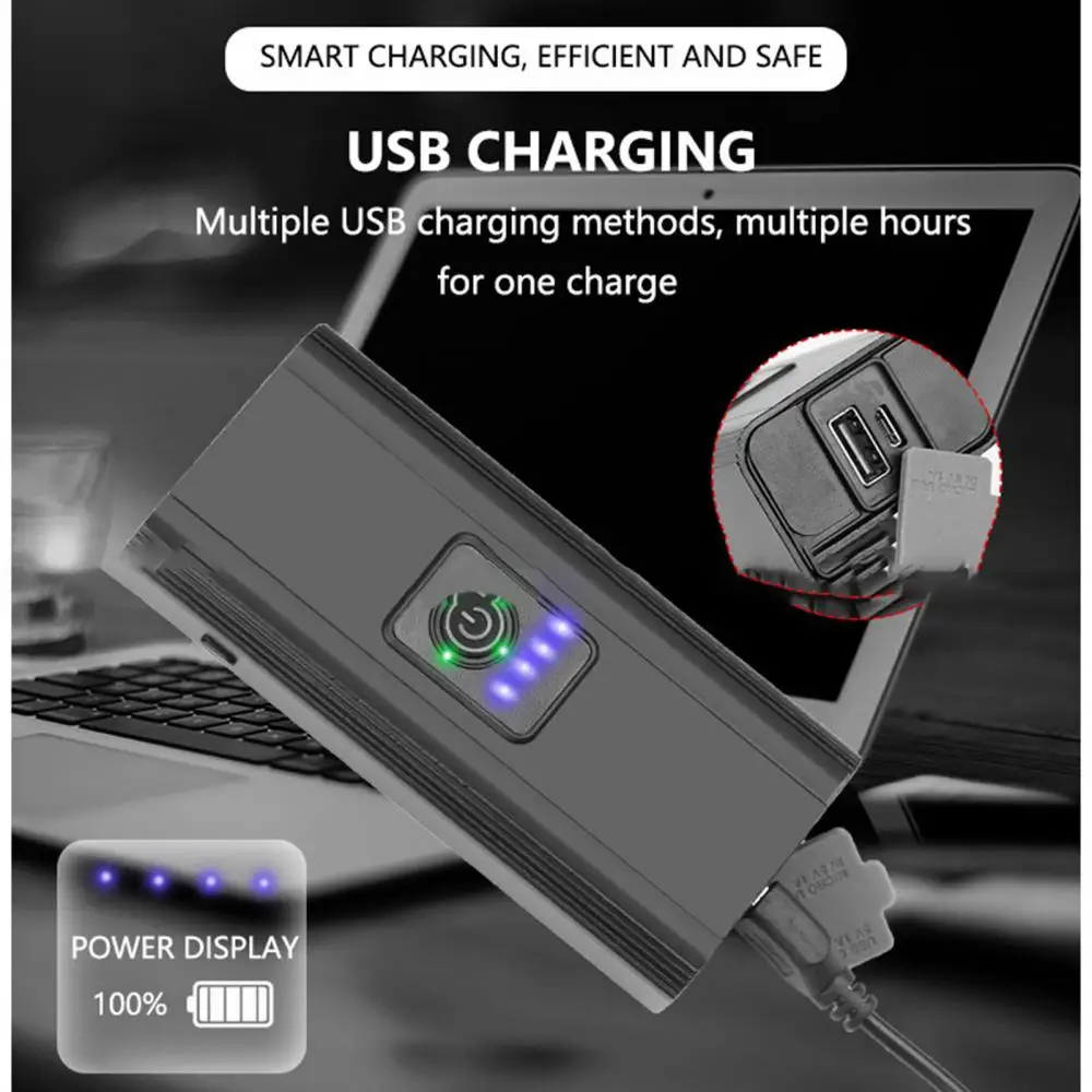

Велосипедные фонари, перезаряжаемый через USB T6 светодиодный велосипедный фонарь, дисплей мощности велосипеда, передняя лампа