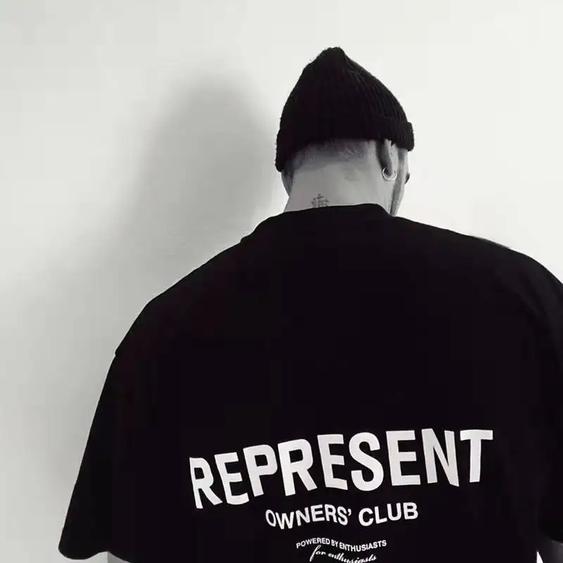 

2022 Oversize Represent T-shirt Men Women High Quality REPRESENT Owners Club Tee Limited Edition Tops Slogan Short Sleeve TX379