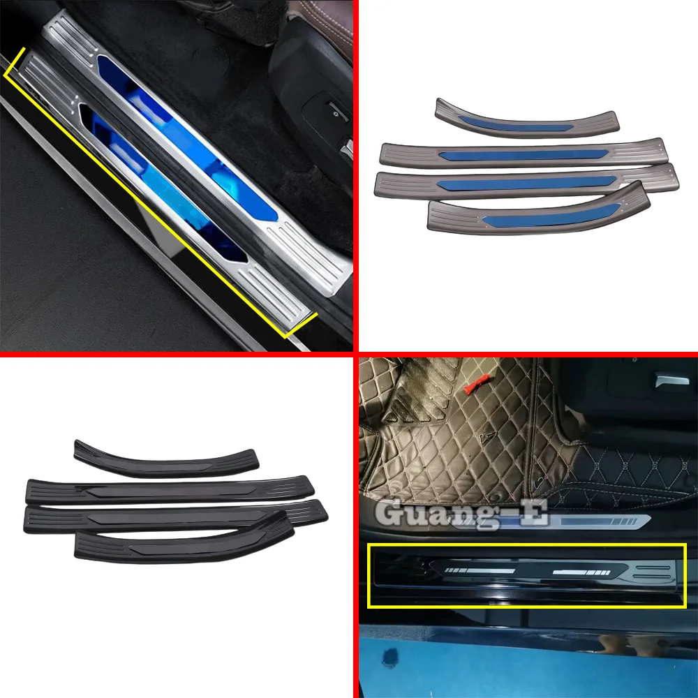 Car Styling Cover Pedal Door Sill Scuff Plate Cover External Threshold Stick 4PCs For BMW X5 Xdrive G05 2019 2020 2022 2022 2023