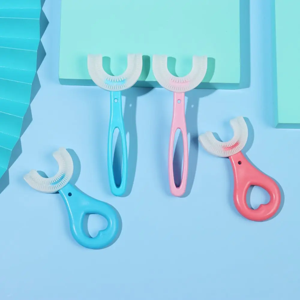 

Mini Children's Teeth U-Shaped Silicone Oral Care Kids Toothbrush Tooth Wash Cleaning Brush