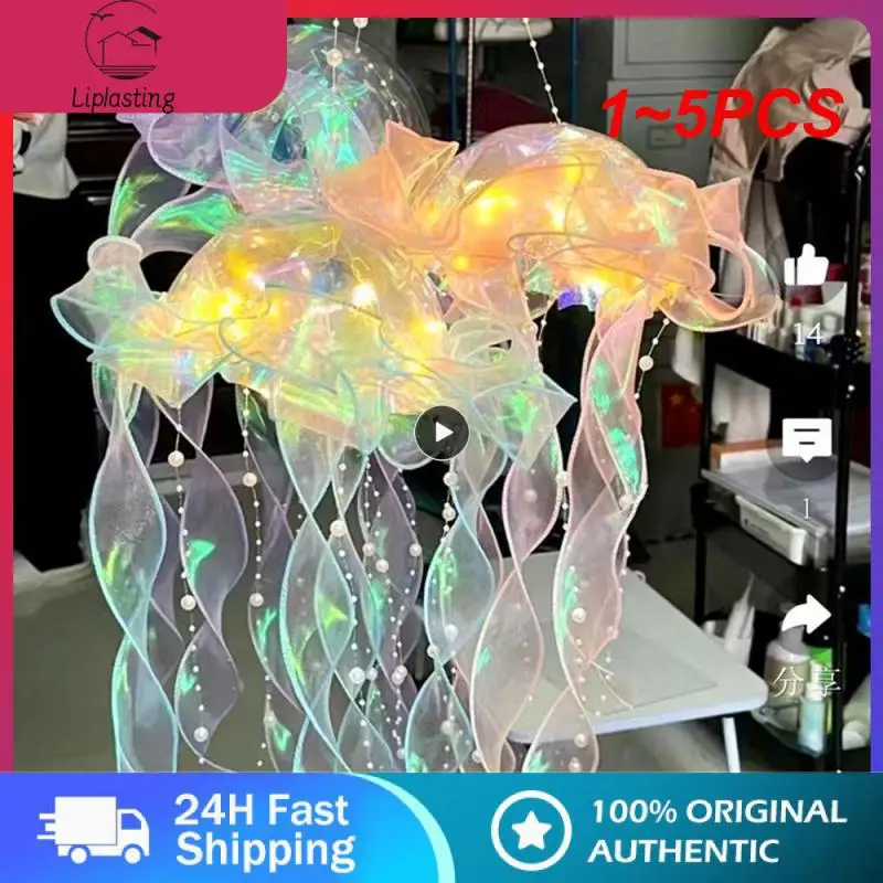 

1~5PCS Jellyfish Lamp, Portable Flower Lamp, Girl Room Atmosphere Decoration Lamp, Bedroom Night Lamp, Home Decoration
