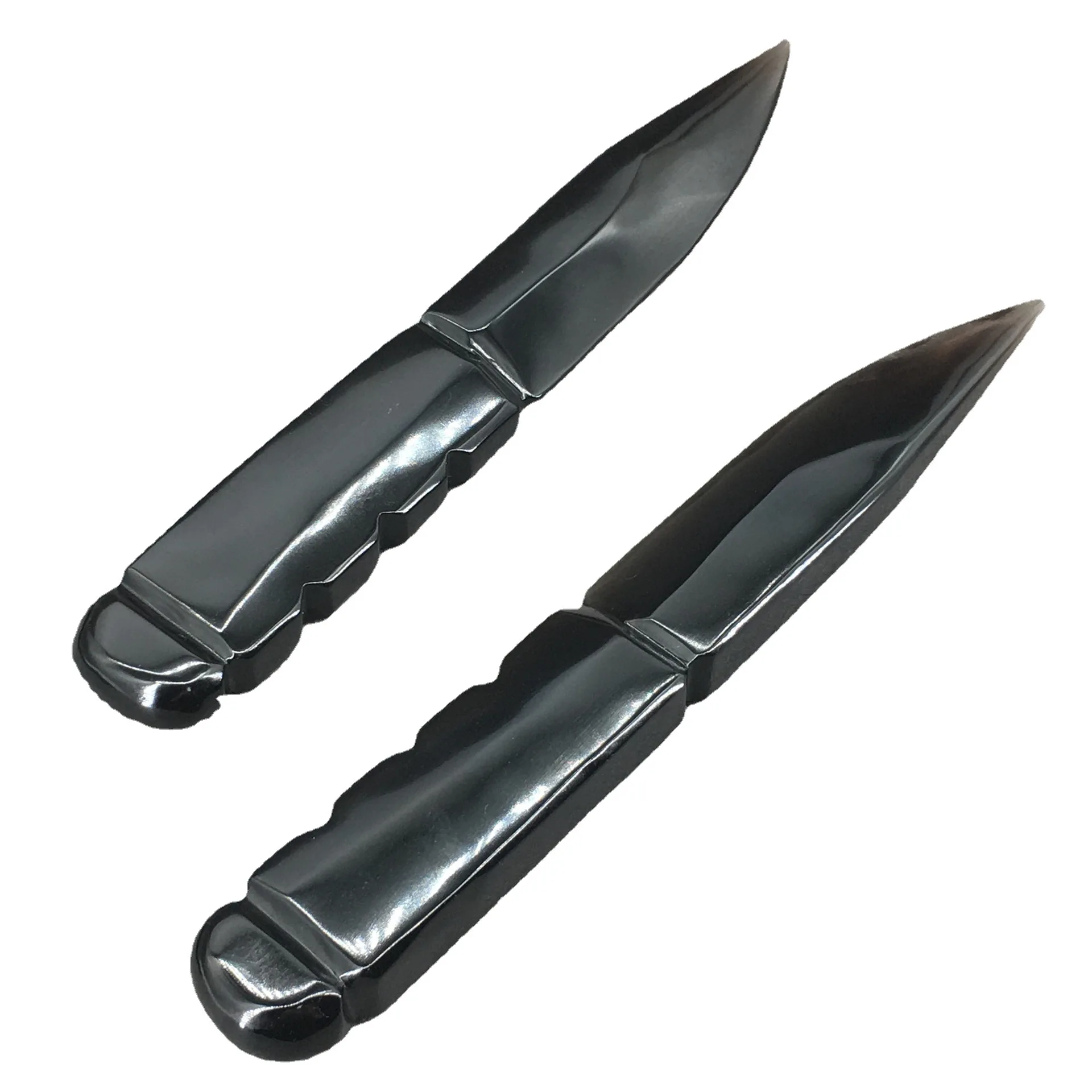 

20CM Natural Obsidian Hand-Carved Knife Ice Obsidian Collectibles Polished Home Decoration Gift Hand Carving Craft Ornament