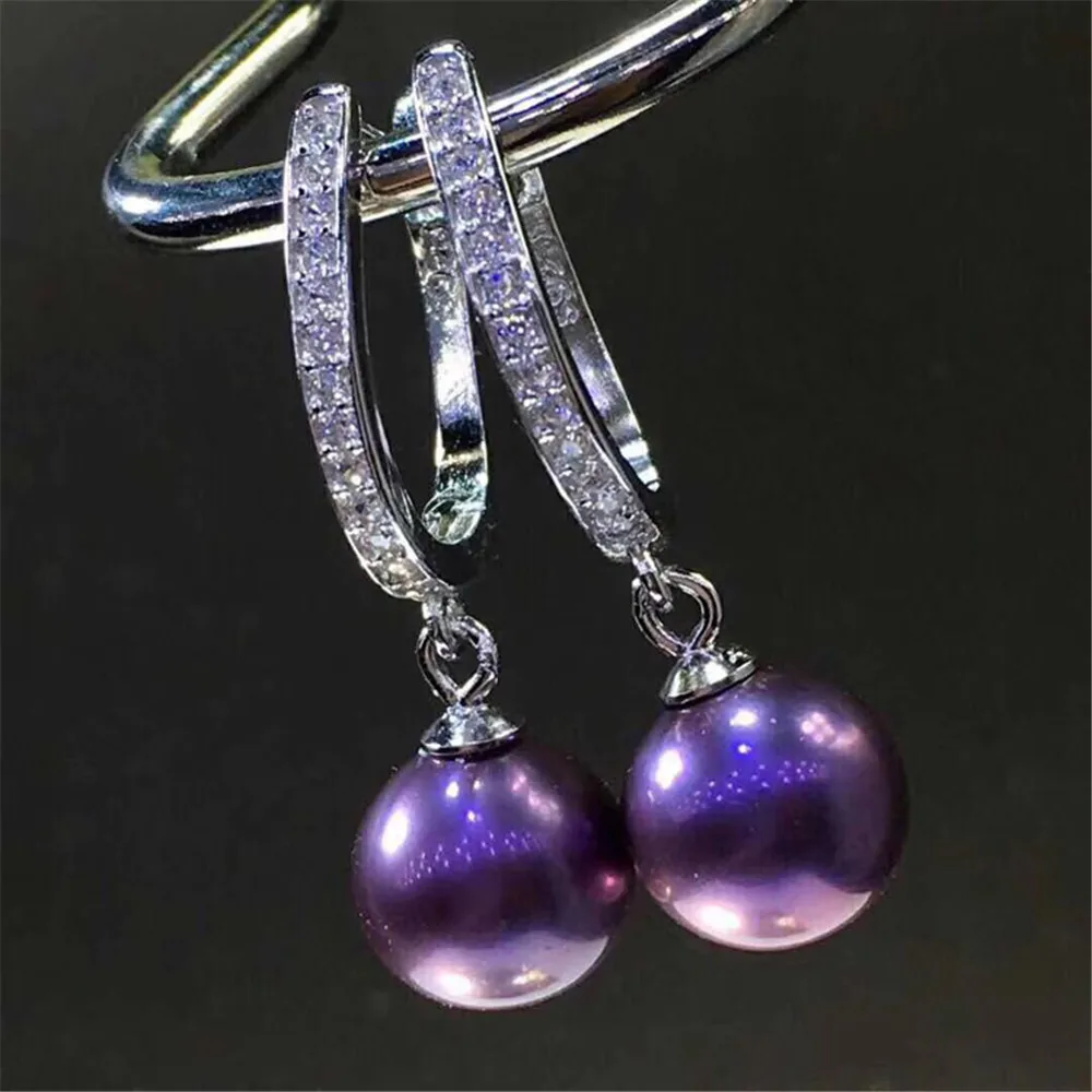 

Real Solid 925 Sterling Silver Pearl Stud Earrings Accessories Findings DIY Jewelry Ear Hook Blank Empty Support