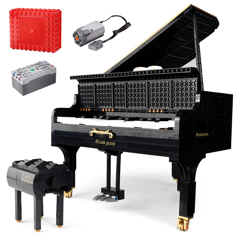 

In Stock Xqgq01 With Motor Moc App Control Electric Playable Grand Piano Bluetooth Speaker Toy Building Blocks Brick Kid Gift