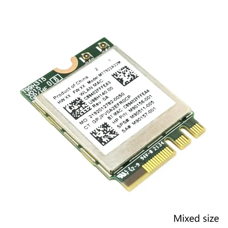 MT7922 WiFi6E Wi-Fi адаптер Беспроводная сетевая карта Bluetooth-совместимая 5.2 2 4/5/6G 2400 Мбит/с