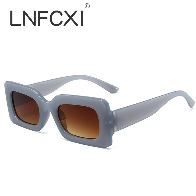 

LNFCXI Vintage Classic Small Frame Sunglasses Women Brand Designe Fashion Colorful Rectangle Sun Glasses For Shades Female