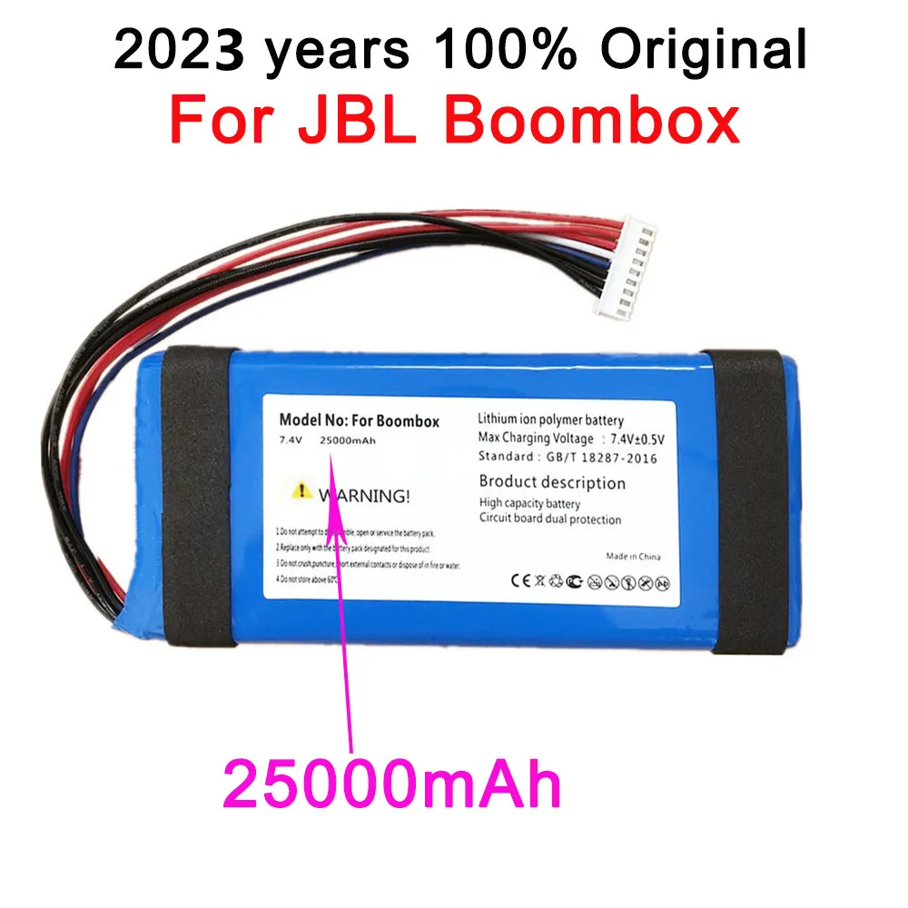 

2023 Оригинальный аккумулятор для беспроводного bluetooth динамика 25000 мА/ч для JBL Boombox 1 Boombox1 GSP0931134 01 аккумулятор