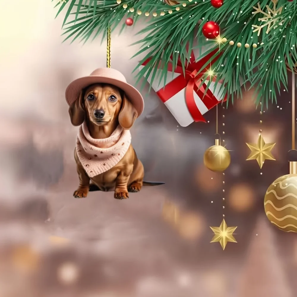 Милая такса акриловый кулон универсальный очаровательный брелок в виде щенка