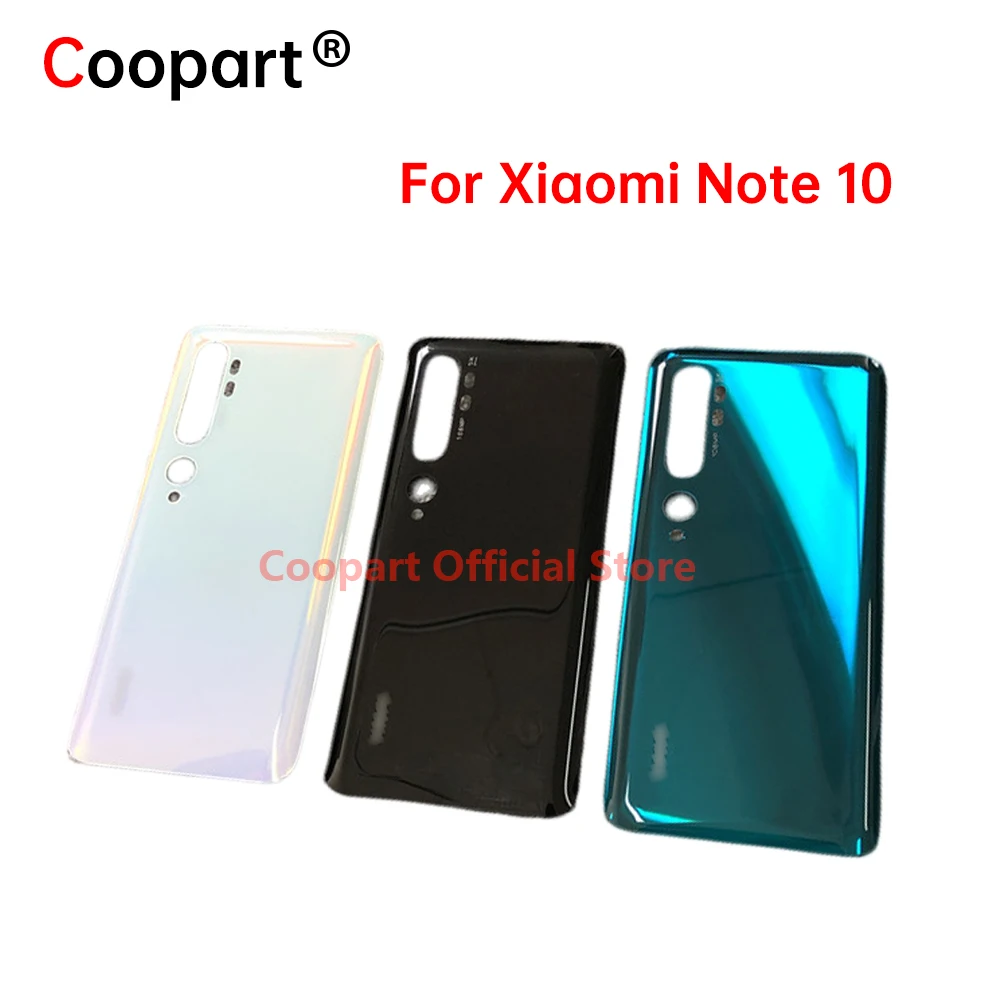 

Новый задний корпус для Xiaomi Mi Note 10 / Note10 Pro 6,47 дюйма, стеклянная задняя крышка, ремонт, Замена батарейного отсека + клей для логотипа