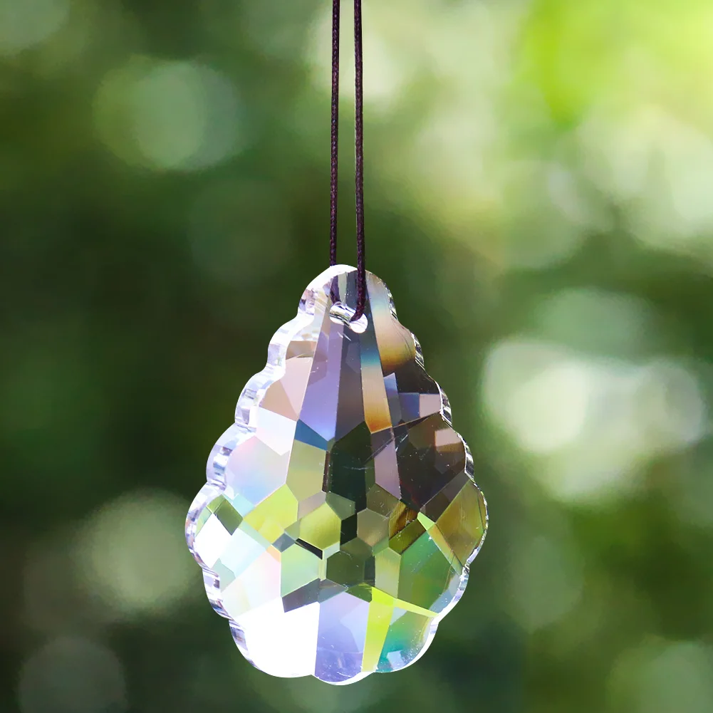 

Muy Bien Clear Drop Crystal Prism Pendant Sun Catcher for Chandelier Parts Rainbow Chaser DIY Home Wedding Hanging Decor Crafts