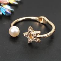 romantic heart star shaped alloy bracelet for women statement shiny rhinestone imitation pearl bangles bracelet fashion jewelry
