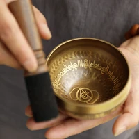 sanskrit singing bowl for beginners 10cm meditation handmade coppers buddhism religious style percussion instruments