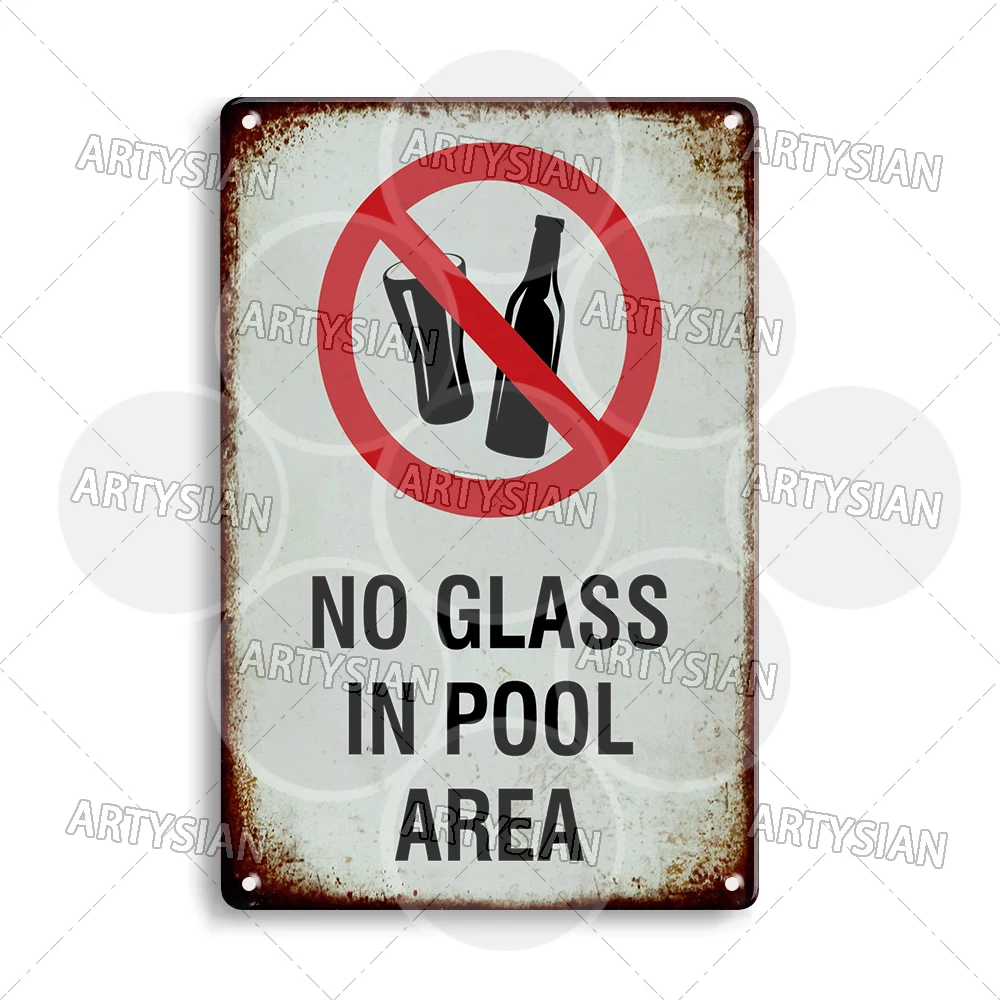 

Металлический знак "Правила бассейна" Mises