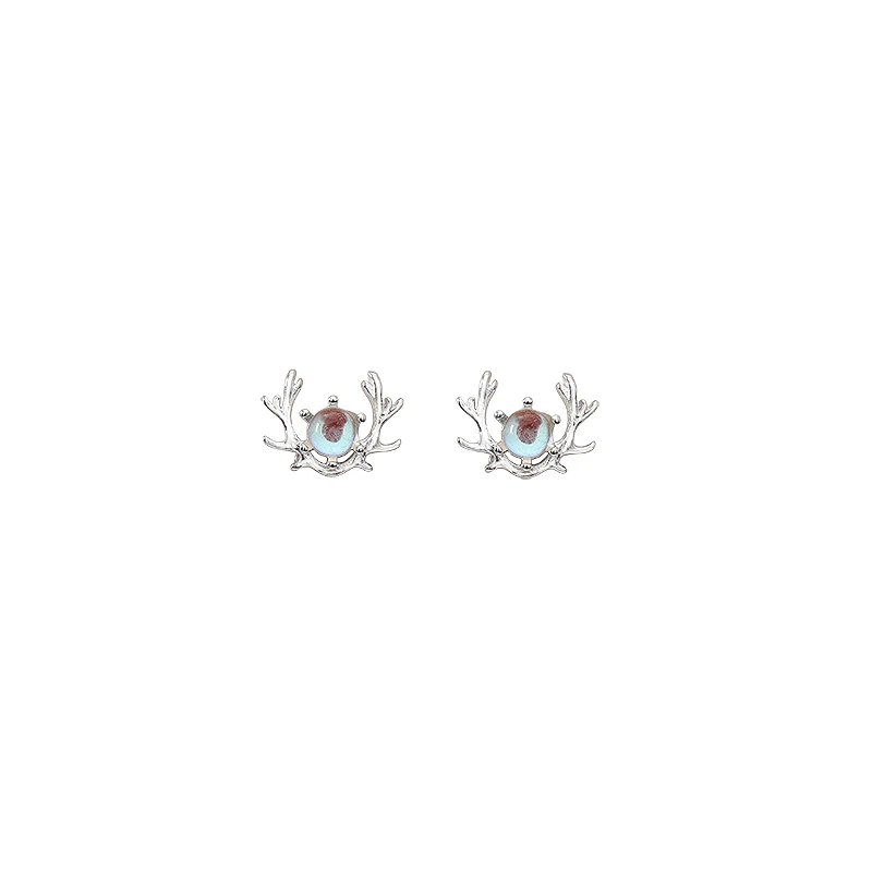 

925 sterling silver elk earrings women's design earrings summer tide niche earrings high-end earrings