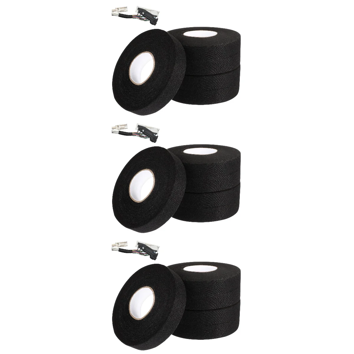 

15 рулонов тканевая лента для проводов, клейкая проводка, высокая тепловая электрическая оболочка, основной автомобильный провод