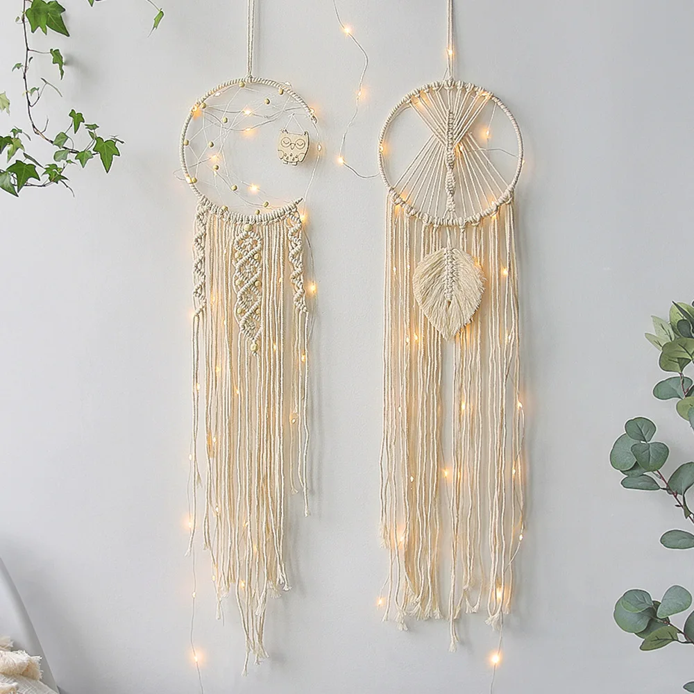 

Hand-woven tapestry Owl moon tapestry home hangings Moon Dream Catcher Creative hangings