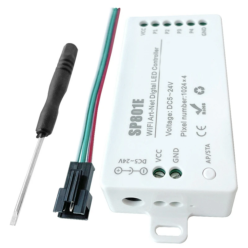 

SP801E Rectangular Lighting Effect Controller Bluetooth Wifi Dual Mode Rectangular Light Effect Controller