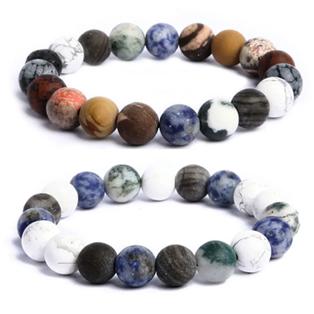

Colored Stone Bracelets From The Eight Major Planets Of The Solar System Fashion Versatile Accessories