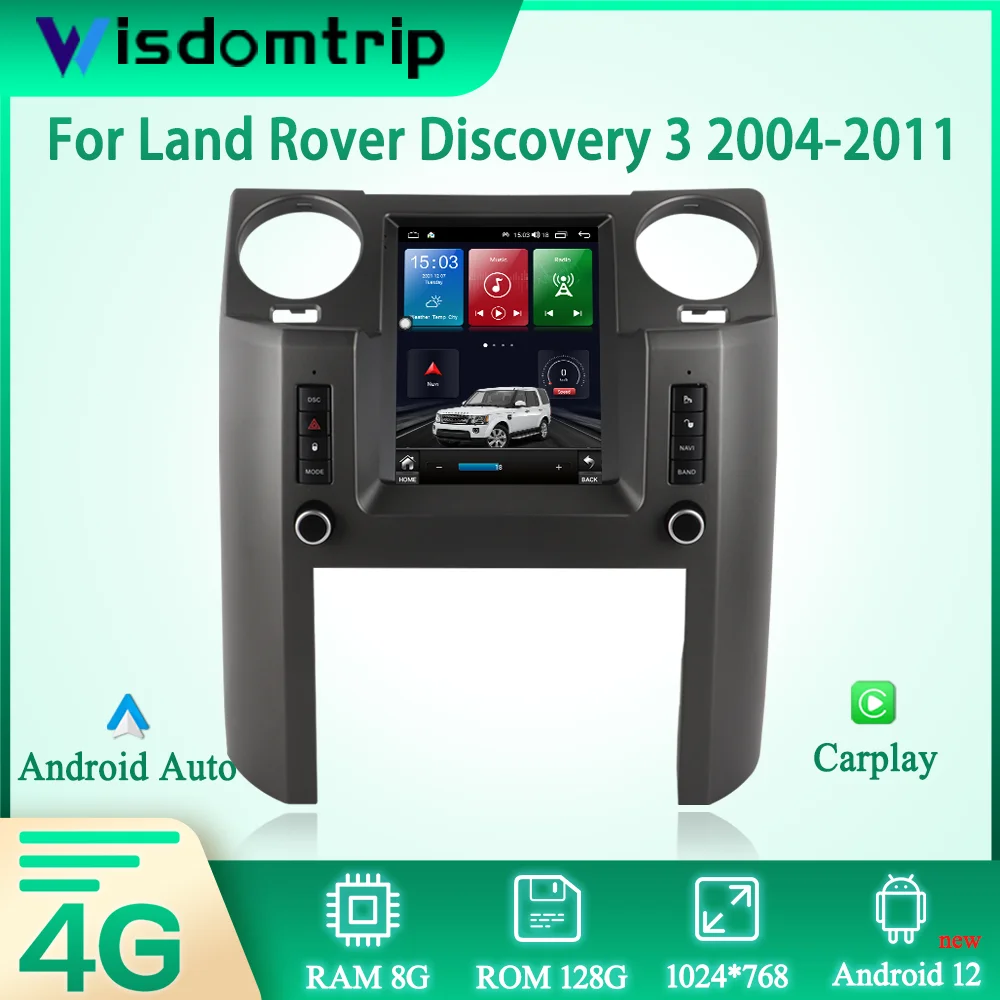 Для Land Rover Discovery 3 2004-2011 умный мультимедийный видеоплеер Радио GPS 4x4 10 4 дюймов 8G + 128G