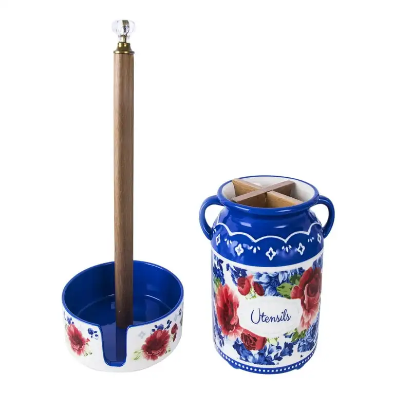 

Paper Towel Holder and Utensil Holder Pack, Heritage Floral